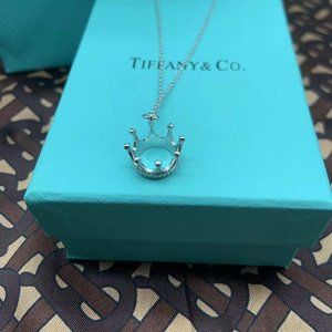Tiffany Crown Pendant Necklace in Sterling Silver